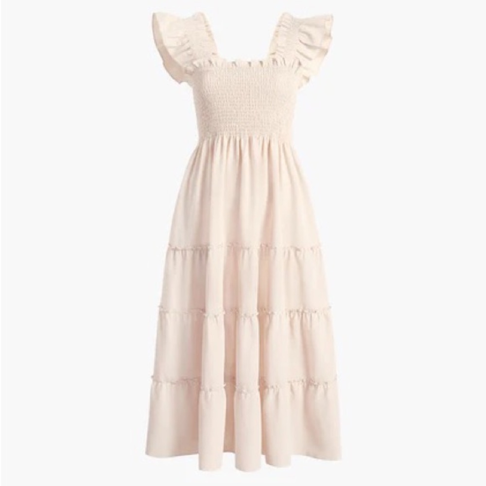 Size L Hill House Home Ellie Nap Dress in Sand crepe